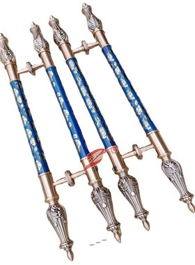 欧式豪华酒店仿古ktv大门木门把手蓝色不锈钢玻璃门大门拉手