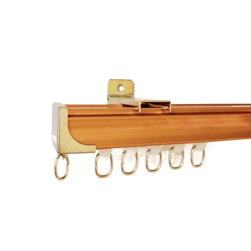 轨单双窗帘重型导轨方杆轨定制窗帘侧加厚铝合金轨道滑轨装直静音