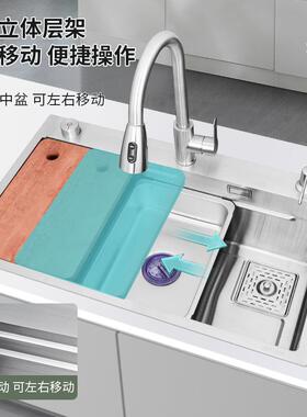 加厚排SUS30不锈4钢水槽厨大房洗菜盆单槽台下盆USID侧家用洗碗槽