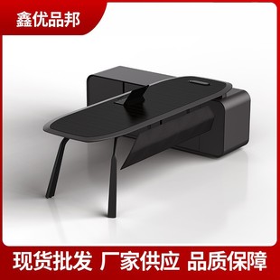 极简老板桌轻奢高级感总裁办公桌岩板大班台桌柜一套电脑桌 意式