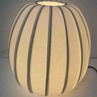 民宿酒店手工布艺灯笼木制底坐卧室床头宫灯书房玄关装饰氛围台灯