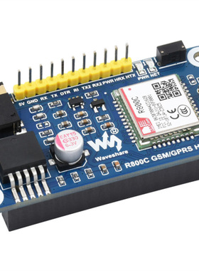 R800C GSM/GPRS HAT扩展板支持2G上网语音通话和短信收发等功能