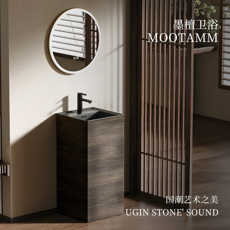 复古立柱盆别墅露台洗手盆