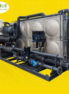 冰水蓄冷站一体式QX-180WSY外置水箱一体水冷螺杆冷水机