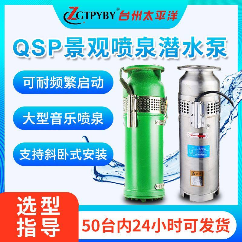 QS,QSP不锈钢潜水喷泉泵QSP65-7-2.2常规现货供应喷泉音乐泵