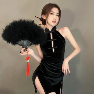 羽毛扇子旗袍夜上海舞蹈毛绒民国古风毛毛扇白色鹅毛折扇拍照道具