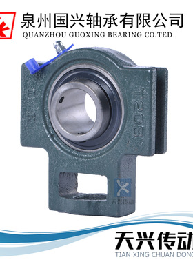 LK国兴带滑块座外球面轴承 UCT307（K90607）内径35 铸铁 高负荷