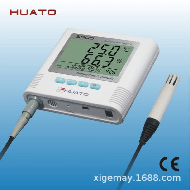 冷库冰箱实验室GSP用温湿度记录S500-EX带外置探头 HUATO温湿度表