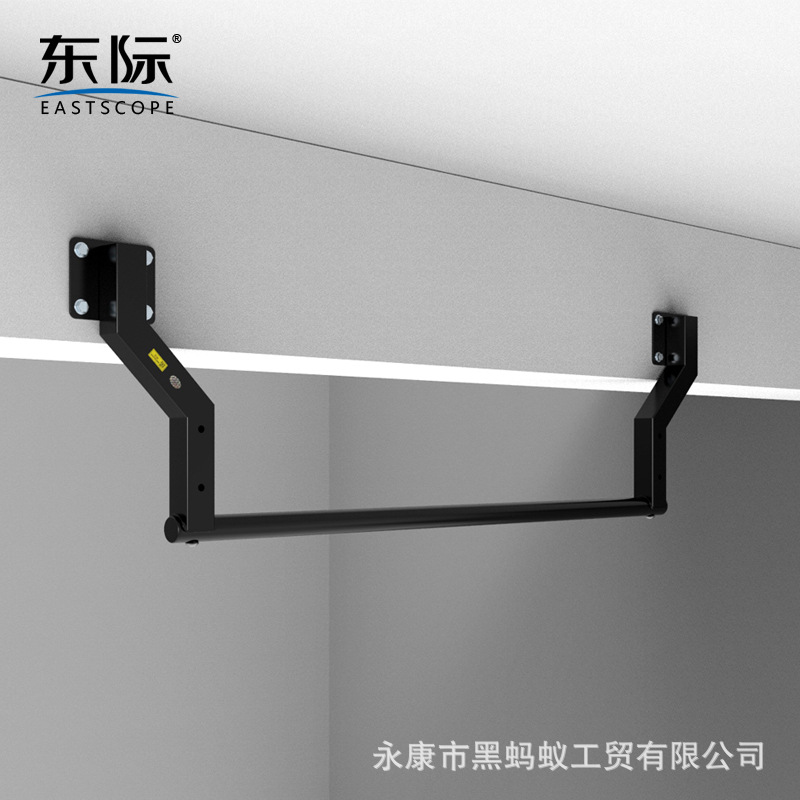 东际S型大底座横梁侧装引体向上单杠墙体壁挂秋千单杆架家用健身