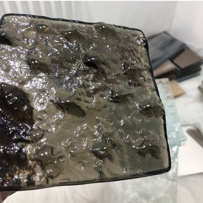 定制压花艺术玻璃隔断屏风客厅装饰雕刻磨砂工艺酒店简约玄关轻奢