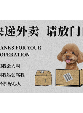 快递外卖请放门口地毯狗狗丝圈入户门地垫进门前门外蹭土免洗脚垫