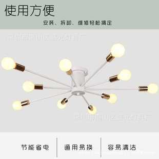 北欧吸顶灯简约现代书房卧室厨房餐厅过道创意酒吧铁艺树枝形灯具