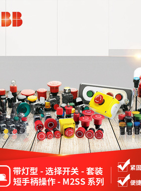 ABB M2SS二位置选择开关套装 带灯M2SS1-42L-10;10090030