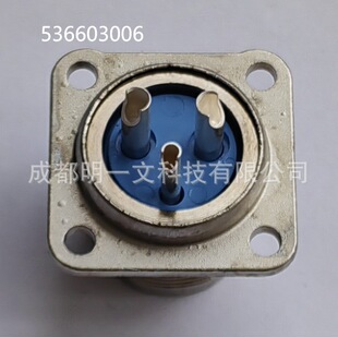 536603006 圆形连接器Jaeger全新3芯, 面板安装, 焊接端接