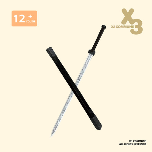 X3COMMUNE木剑竹制宝剑如意汉剑龙泉玩具武士练习把玩剑成品模型
