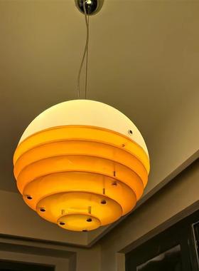 中古包豪斯日落橙色餐厅吊灯床头吧台岛台孟菲斯设计复古师氛围灯