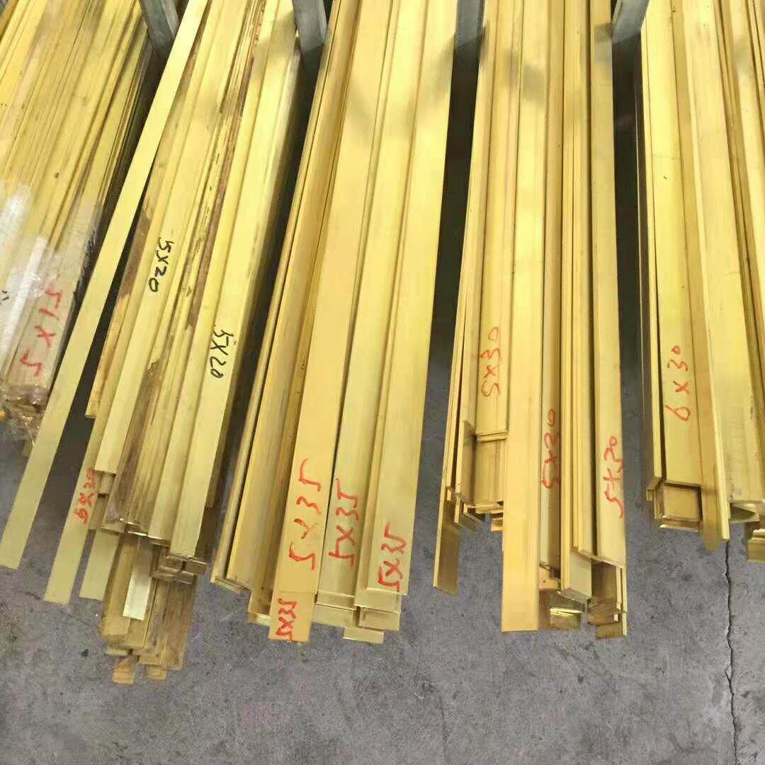 国标C3604黄铜扁条 矩形四方耐磨黄铜棒 黄铜方棒 3*3/5*5/6*6