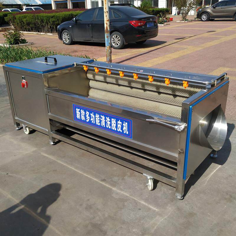 不锈钢毛刷清洗机 全自动马铃薯清洗机 滚动式地瓜去泥清洗设备