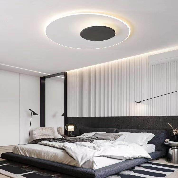 极简主卧室灯温馨浪漫简约现代圆形吸顶灯创意个性北欧风房间灯具