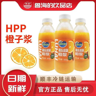鲁海橙子浆橙汁冷冻香橙美式