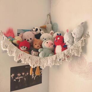 毛绒玩具收纳神器娃娃网兜玩偶吊床客厅玩具收纳神器展示架网袋