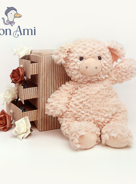 美国monami莫奈美波莉小猪可爱毛绒玩具儿童安抚娃娃玩偶公仔礼物