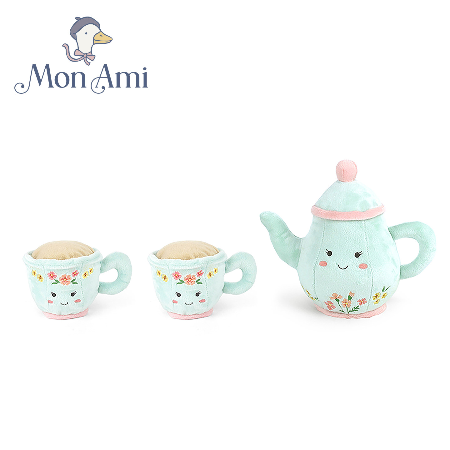 美国monami莫奈美下午茶套餐儿童过家家茶壶茶杯毛绒玩具宝宝陪伴