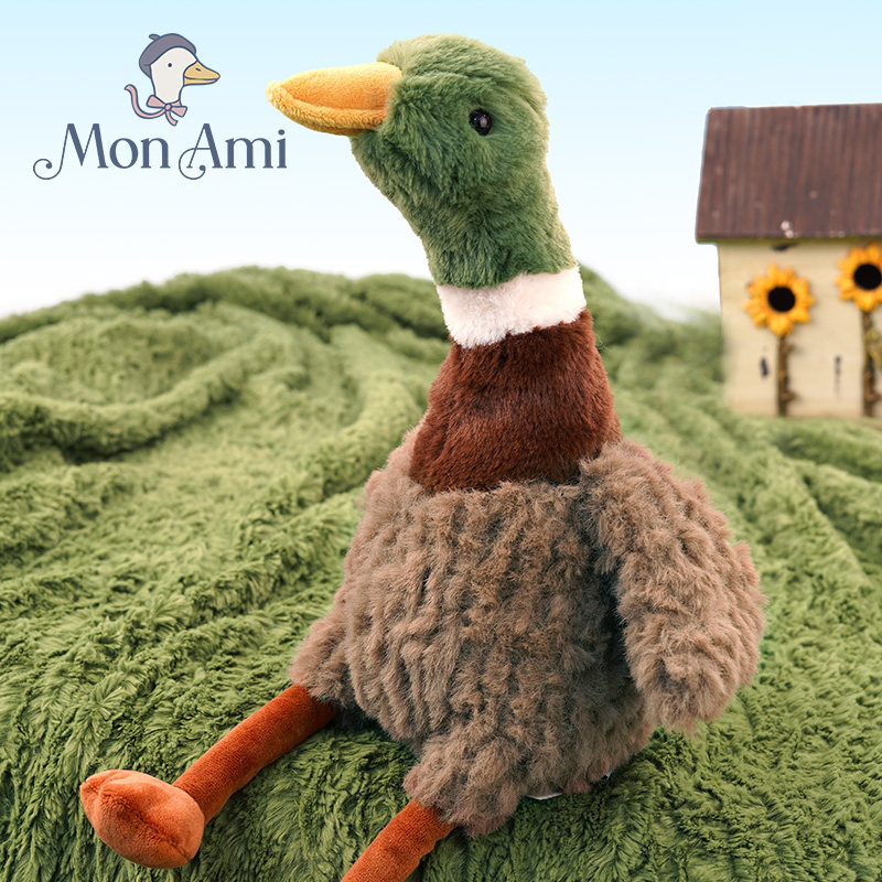 monami可爱有趣绿头鸭毛绒玩偶