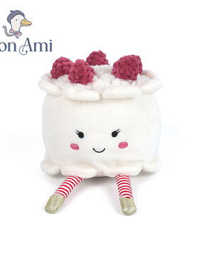 美国monami莫奈美白色树莓蛋糕毛绒玩具送女友玩偶生日礼物圣诞节