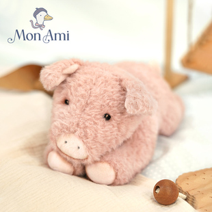 美国monami莫奈美趴猪·皮格茜趴羊·罗拉毛绒玩具玩偶新年礼物