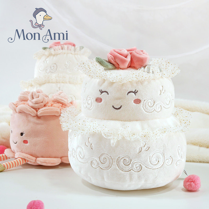 monami莫奈美婚礼蛋糕毛绒玩偶