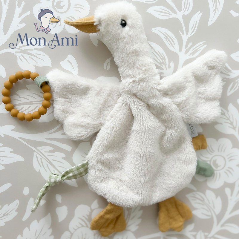 monami莫奈美大鹅牙胶毛绒玩具