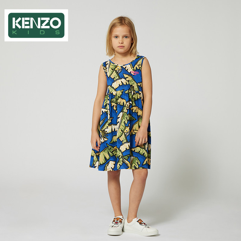 【季末特惠】 KENZO KIDS童装女童春夏休闲无袖连衣裙K60921图片