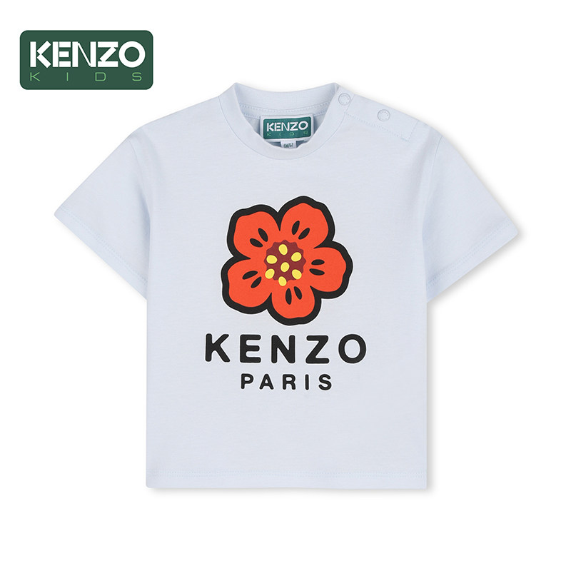 【季末特惠】 KENZO KIDS童装婴童休闲海棠花短袖T恤K61818