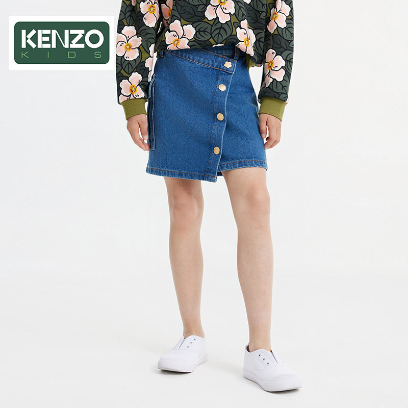 【季末特惠】KENZO KIDS童装女童春夏休闲牛仔半裙K61319