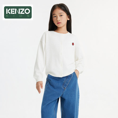 【断码特惠】KENZO KIDS童装女童休闲海棠花针织开衫K61312
