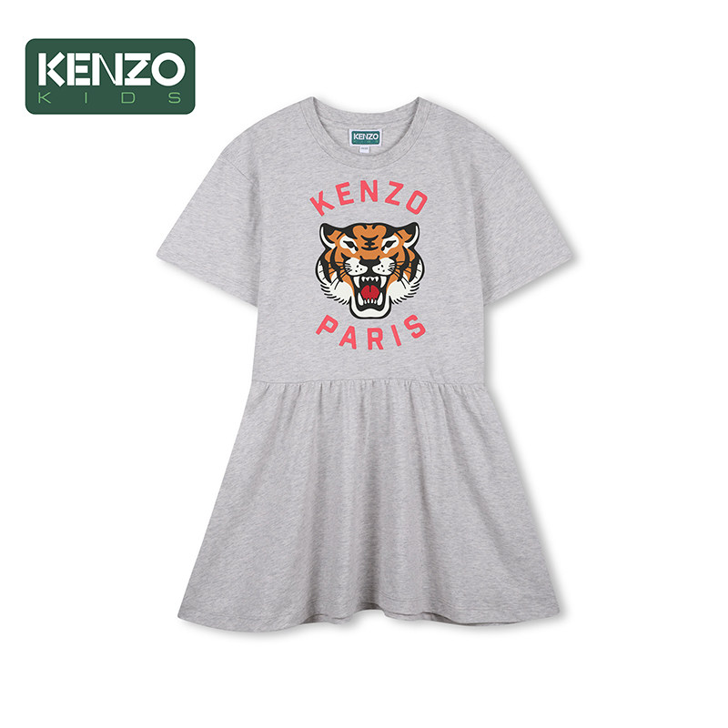 【季末特惠】 KENZO KIDS童装儿童休闲短袖印花连衣裙K61792