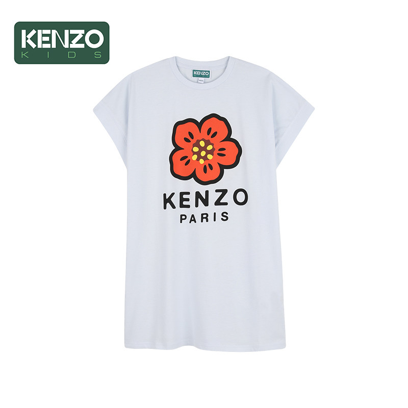 【季末特惠】 KENZO KIDS童装女童经典海棠花连衣裙K61786
