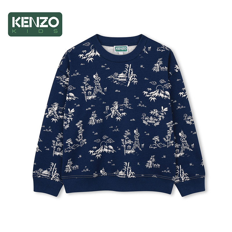 【早秋甄选】 KENZO KIDS童装儿童休闲圆领卫衣K61658图片