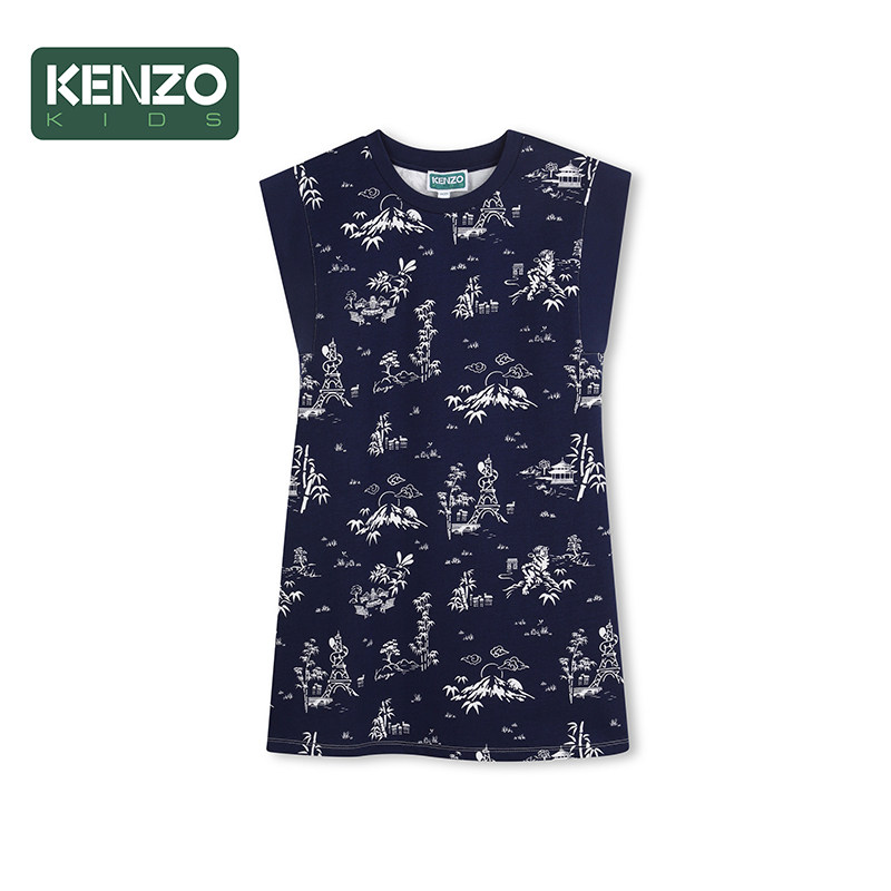 【季末特惠】 KENZO KIDS童装女童休闲印花连衣裙K61743