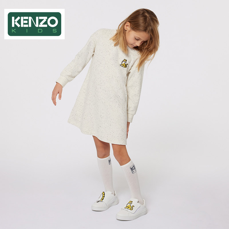 【季末特惠】 KENZO KIDS童装女童休闲圆领连衣裙K60780