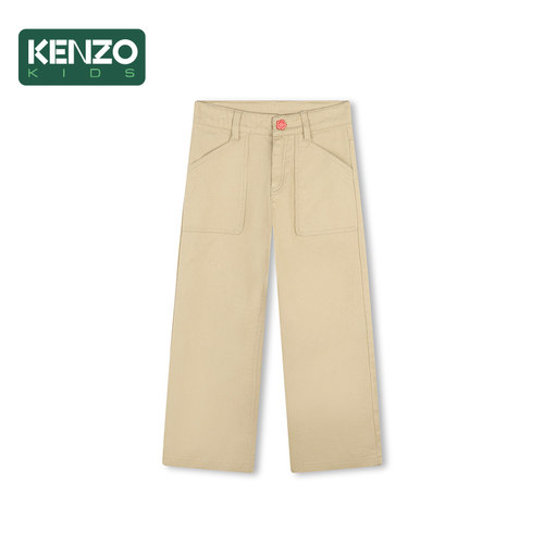 【季末特惠】 KENZO KIDS童装儿童春秋休闲宽松卡其长裤K60655