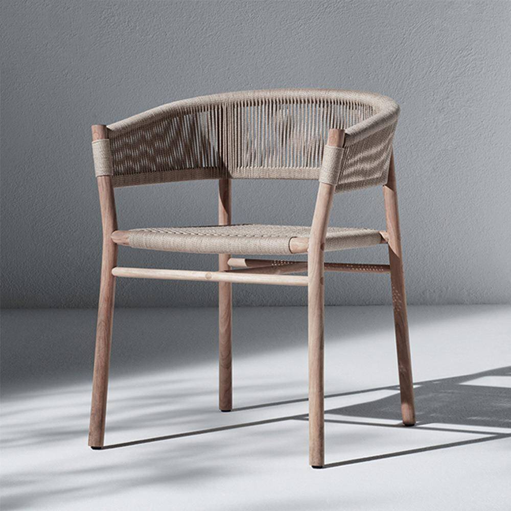 户外桌椅实木休闲藤椅露天花园庭院北欧藤编椅子室外阳台桌椅组合