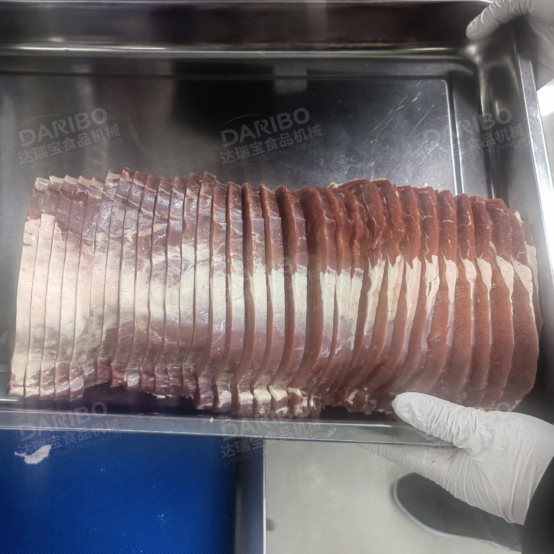 *全自动牛排切片机冷冻牛腩牛霖切片切条设备商用培根五花肉片