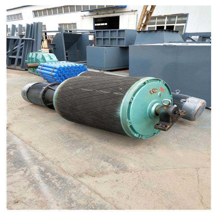 厂家生产油冷式电动滚筒输送带用包胶传动滚筒外置式电动滚筒