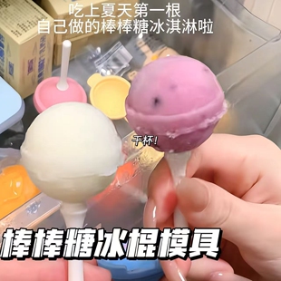 家用冰淇淋冰糕冰块硅胶雪糕模具 迷你手工自制棒棒糖冰棍模具夏季