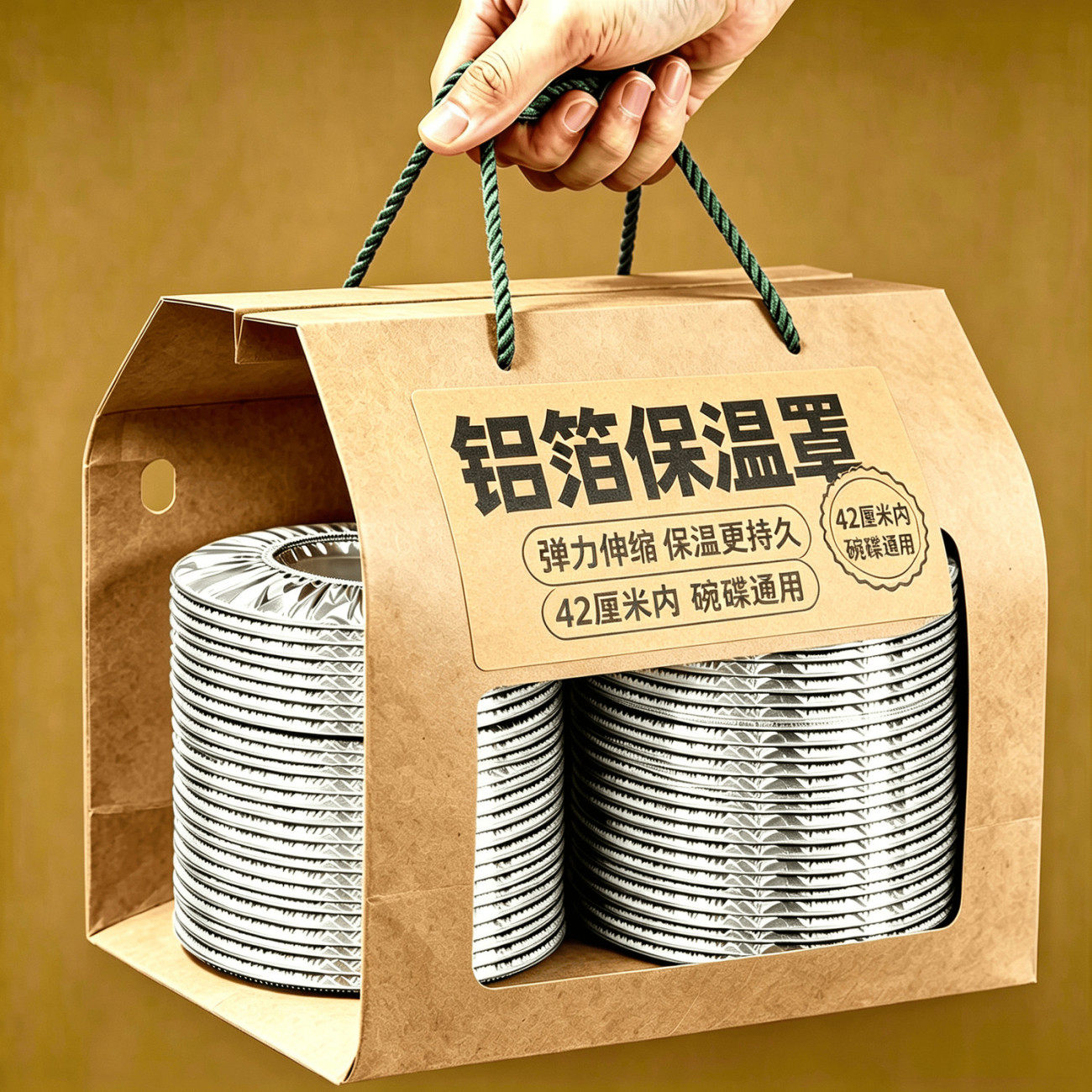 铝箔保温套食品铝箔膜套保温盖餐桌保温罩厨房保鲜隔热铝箔保温罩
