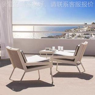 定户制外沙发阳台闲民藤编家具休庭院柚木班斯酒店别宿墅设计师柚