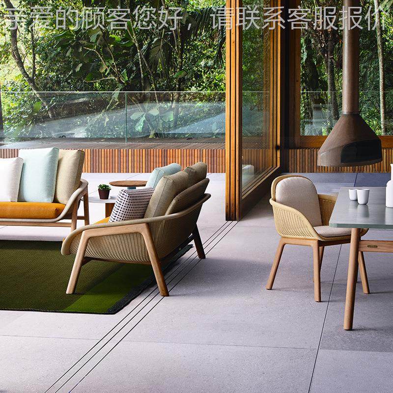北欧户外藤椅庭院别墅柚木椅藤编桌柚木艾斯组合民宿阳台花外园户,商业/办公家具,商用藤编家具,淘宝优惠券,粉丝福利购,淘宝优惠卷