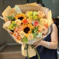 Nationwide sunflower bouquets, fresh flower express delivery, same-city delivery, girlfriend birthday gifts, graduation, college entrance examination, coming-of-age gifts, Beijing thumbnail 4